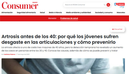 “Artrosis en jóvenes: cuando las articulaciones se desgastan antes de tiempo”